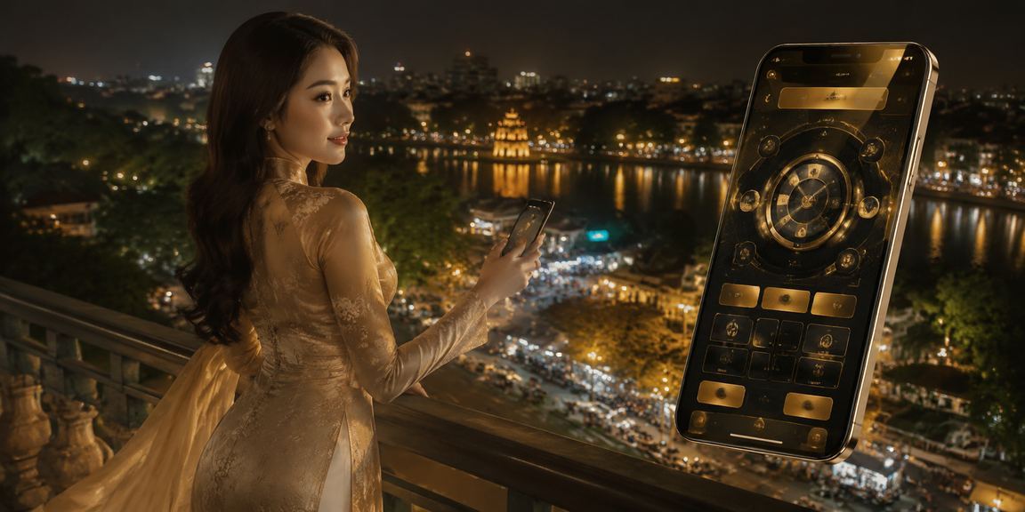 Phụ nữ Hà Nội mặc áo dài trải nghiệm casino và ưu đãi trên điện thoại di động